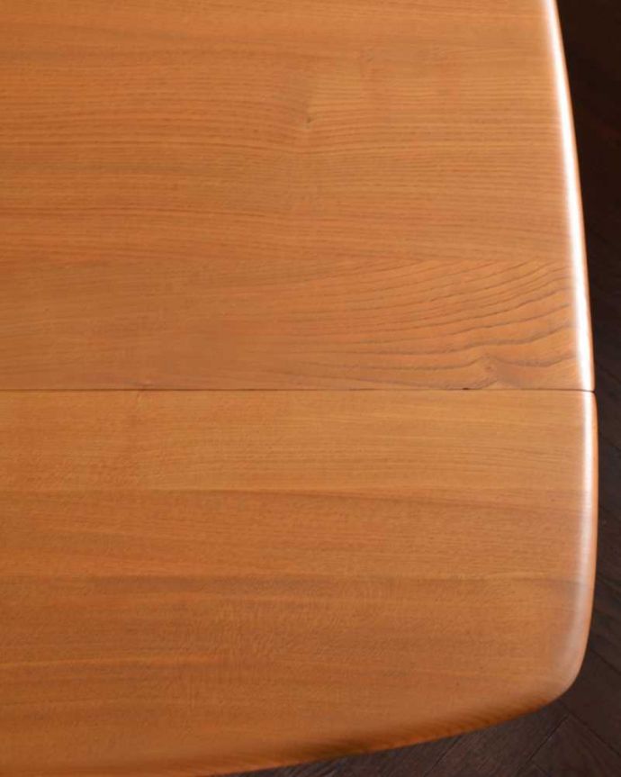 アーコールの家具 アンティーク家具 3つのサイズが楽しめるアーコール社のヴィンテージドロップリーフテーブル(スクエア)。近づいてみるとこんな感じです。(x-1288-f)