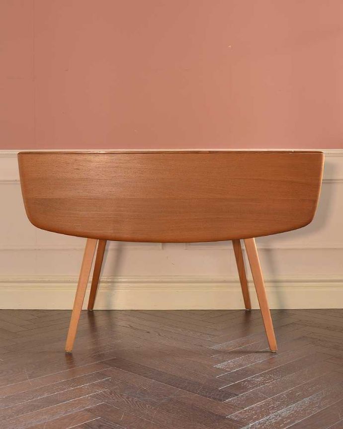 アーコールの家具 アンティーク家具 3つのサイズが楽しめるアーコール社のヴィンテージドロップリーフテーブル(スクエア)。見え方が変わります。(x-1288-f)