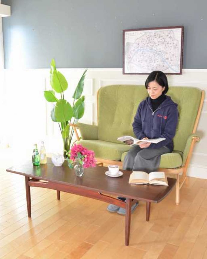 G-PLAN(Gプラン)　アンティーク家具　G-planのオシャレなヴィンテージ家具、北欧スタイルのセンターテーブル。スマートなカッコよさが人気のヒミツ北欧デザインのコーヒーテーブルは見た目のカッコよさと、どんなお部屋にも似合っちゃうシンプルなデザインが人気です。(x-1289-f)