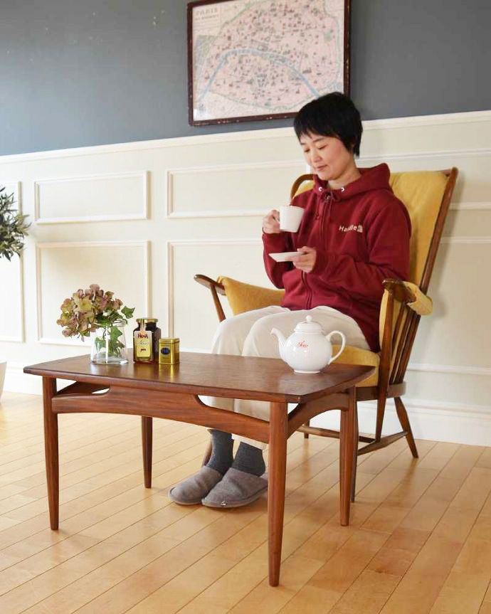 G-PLAN(Gプラン)　アンティーク家具　G-planのオシャレなヴィンテージ家具、北欧スタイルのセンターテーブル。スマートなカッコよさが人気のヒミツ北欧デザインのコーヒーテーブルは見た目のカッコよさと、どんなお部屋にも似合っちゃうシンプルなデザインが人気です。(x-1292-f)