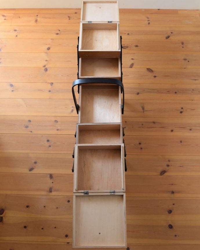 ソーイングボックス アンティーク家具 ソーイングボックス。中はこんな感じです。(x-1350-f)