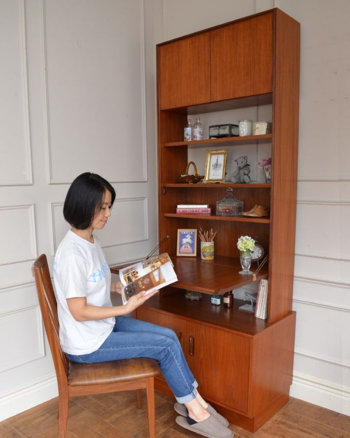 アンティークのキャビネット　アンティーク家具　G-planユニットキャビネット　(x-1399-f)