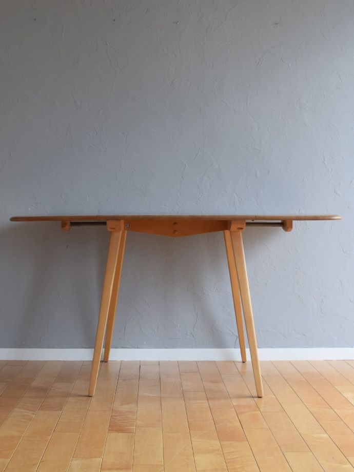 アンティーク ヴィンテージ 伸長式ダイニングテーブル ドローリーフテーブル イギリス製アンティーク｜伸長式ドローリーフテーブル（ツイスト脚）