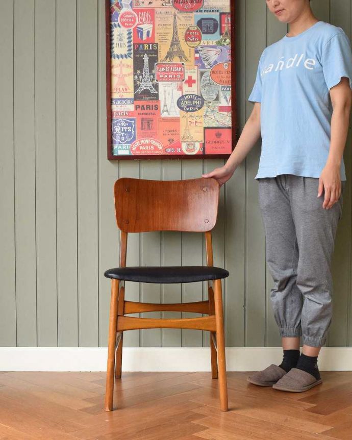 ダイニングチェア アンティーク チェア ビンテージの北欧風インテリア、アンティークダイニングチェア。スッキリとカッコいい北欧スタイルの椅子ミッドセンチュリーに作られた北欧デザインの椅子は新しさと懐かしさ、両方を感じさせてくれます。(x-479-c)