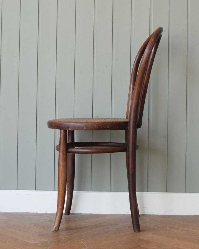 アンティーク　ベントウッドチェア　ダブルループチェア　C アンティーク ベントウッドチェア ダブルループチェア C 編み座になっ