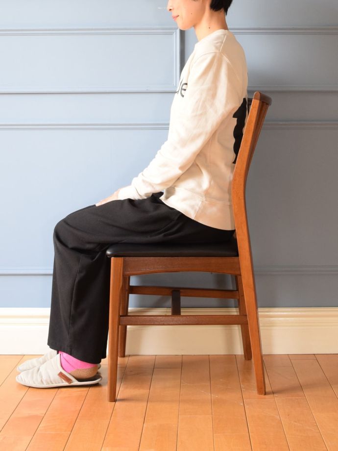 ビンテージチェアの掛け心地