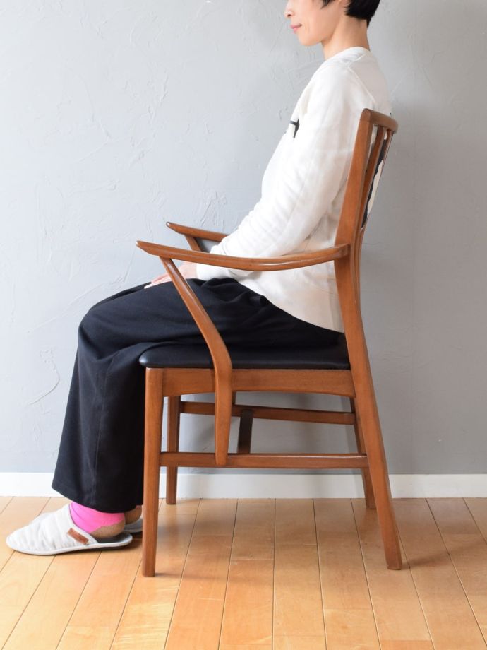 ビンテージチェアの掛け心地