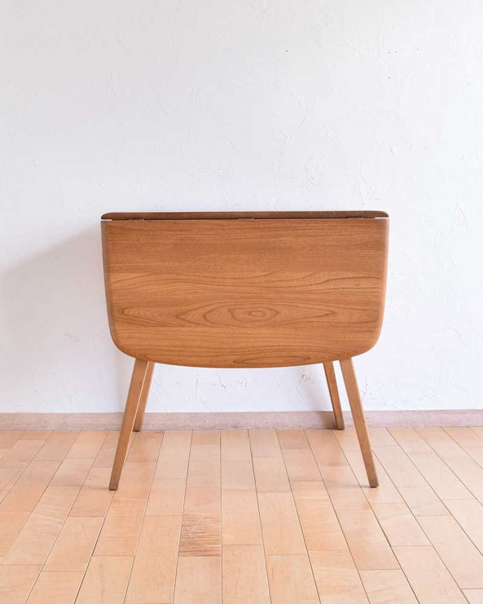 アーコールの家具 アンティーク家具 3パターンのサイズ展開可能、アーコール社のヴィンテージドロップリーフテーブル。見え方が変わります。(x-958-f)