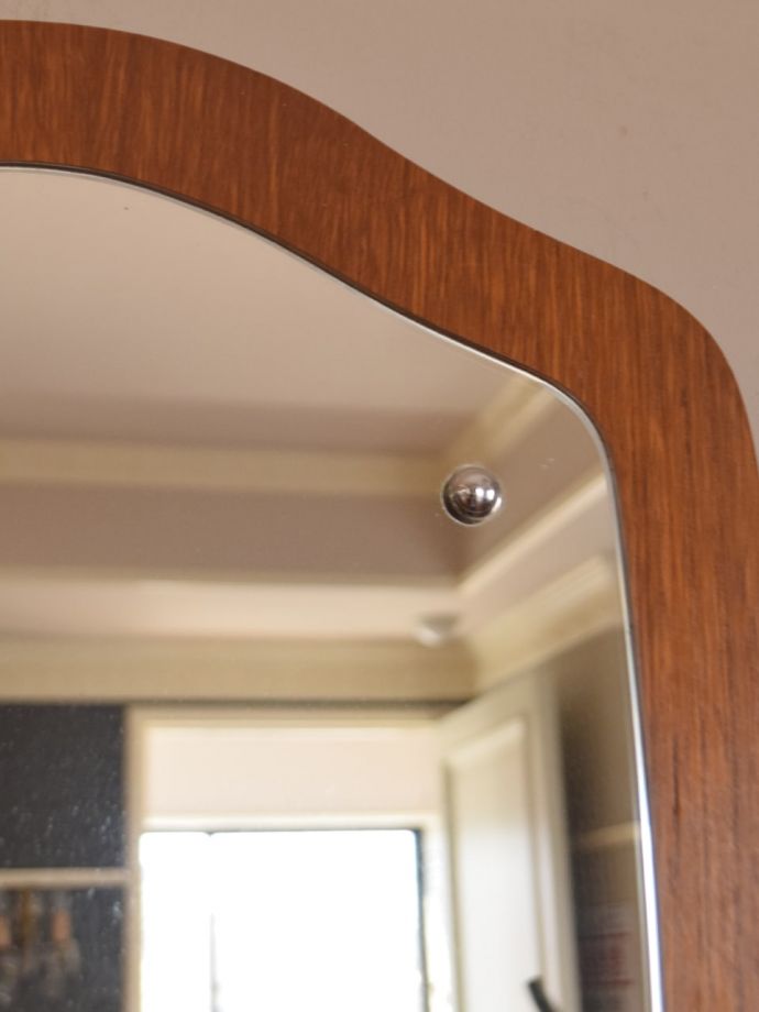 アンティーク ミラー(鏡) アンティーク雑貨 ダニッシュ(Danish) ミラー シンプルな中にほっこりとした雰囲気が漂うミラー北欧スタイルがカッコいいアンティークのミラー。(x-971-z)