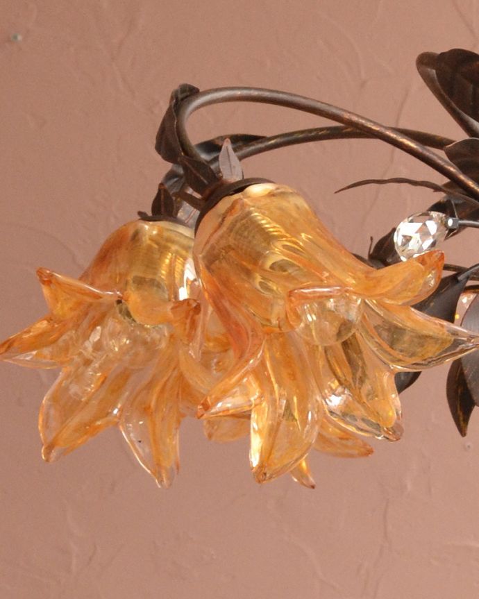 シャンデリア 照明・ライティング アンティーク風のシェード付きシャンデリア(8灯)(E17電球付)。。(cr-502)