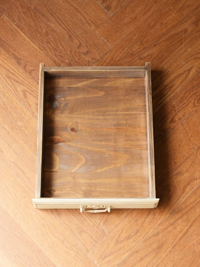 アンティーク風のおしゃれな書斎机、シャビーシックなフレンチペイント