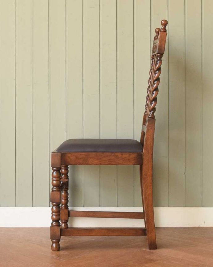 オーク材の英国アンティーク風ダイニングチェア(y-212-c)｜アンティーク風