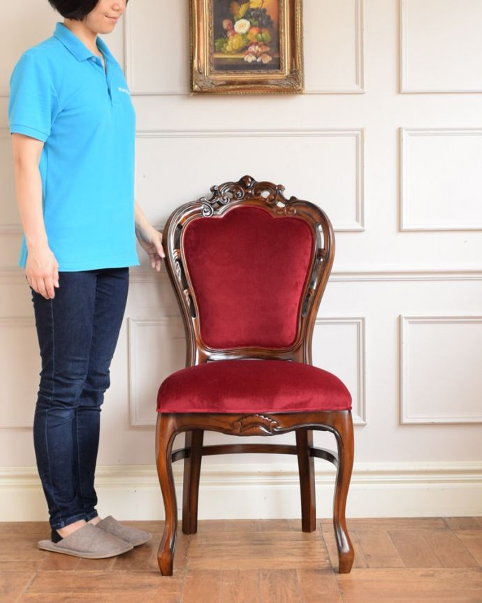 フランスアンティーク調のおしゃれなダイニングチェア(y-219-c