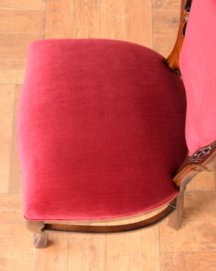 アンティーク風チェアの座面