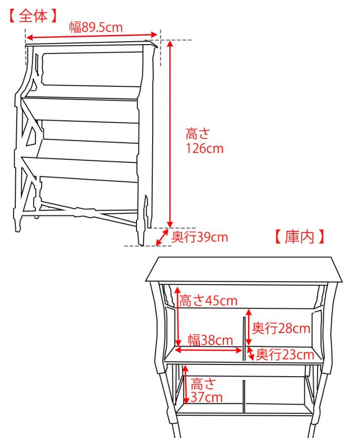 アンティーク風の家具　アンティーク風　アンティーク家具屋が選んだ、アンティーク風のマガジンラック。。(y-285-f)