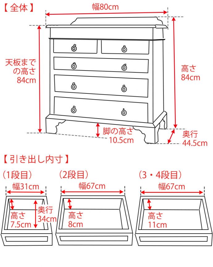 アンティーク風の家具 アンティーク風 アンティーク家具屋が選んだ、お花の彫刻が華やかなアンティーク風のチェスト。。(y-358-f)