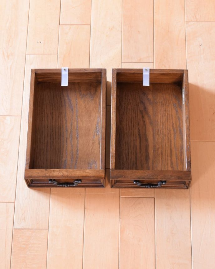 アンティーク風　スリッパラック・W60　引き出しの中もとってもキレイですチェストで一番きになるのはやはり引き出しの中。(y-413-f)