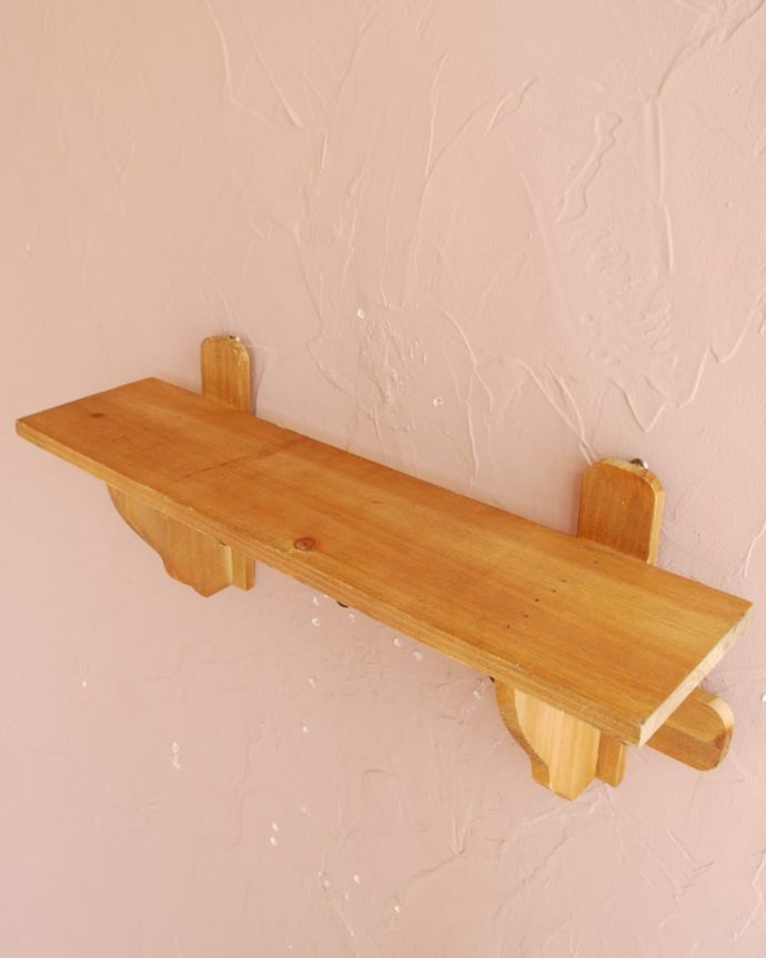 その他インテリア雑貨　インテリア雑貨　ウッド　シェルフ　クラシック　上から見ると･･･天板はこんな形をしています。(y-420-f)