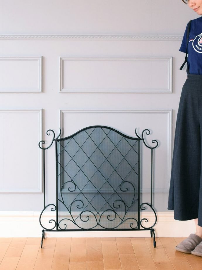 アイアン製のファイヤースクリーン、フランスアンティーク風の