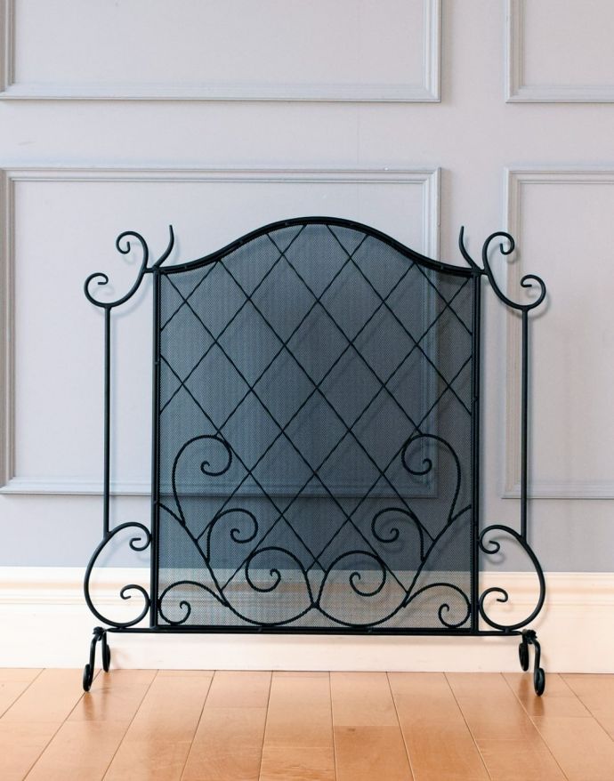 アイアン製のファイヤースクリーン、フランスアンティーク風の