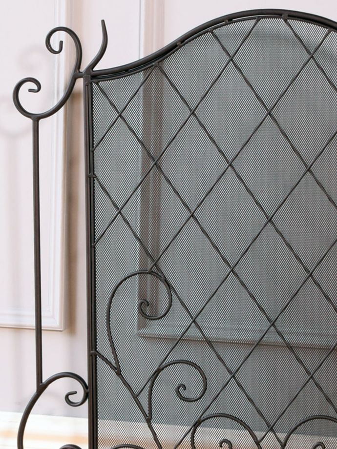 アイアン製のファイヤースクリーン、フランスアンティーク風の