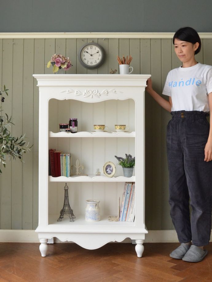 アンティーク　棚　シェルフ　フレンチ 本棚/フレンチブックシェルフ/アンティーク本棚/フレンチアンティーク