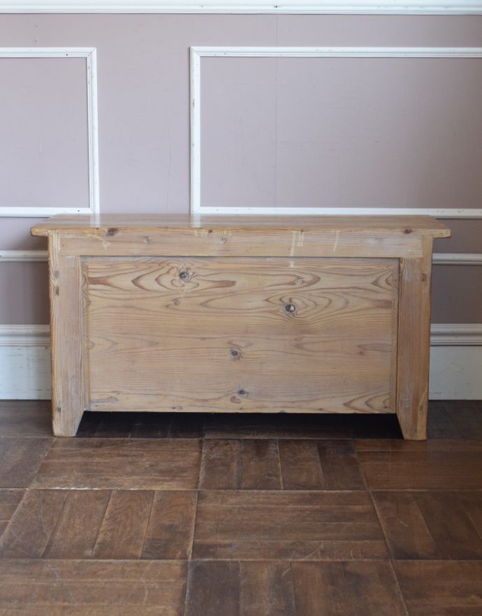 アンティークのキャビネット　アンティーク家具　ナチュラルな雰囲気にほっこりするアンティーク家具、テレビ台に使えるローキャビネット。後ろ姿も見て下さい。(z-012-f)