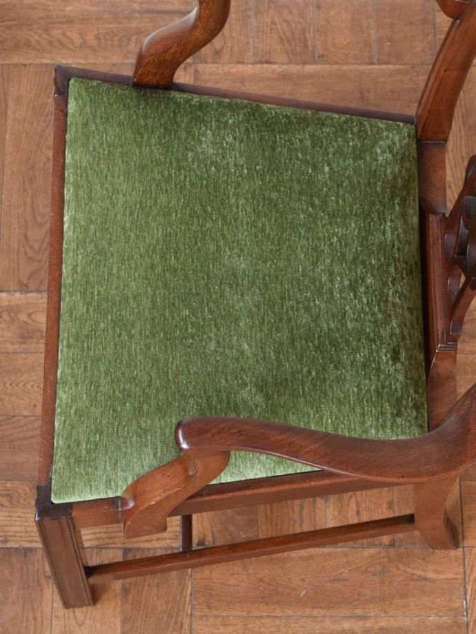 アンティークの椅子の座面