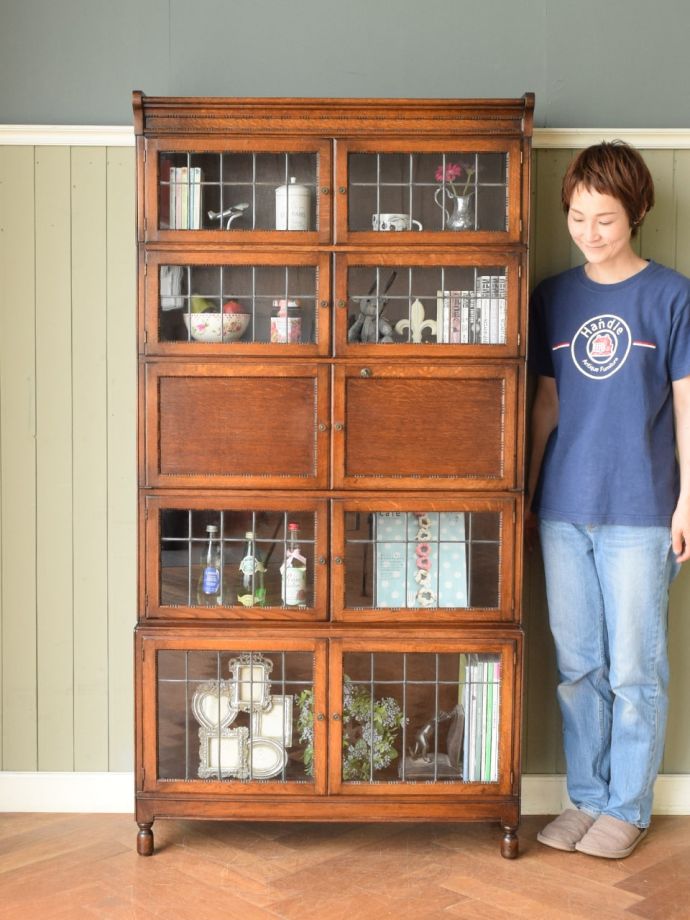 アンティークの本棚、スタッキングブックケース