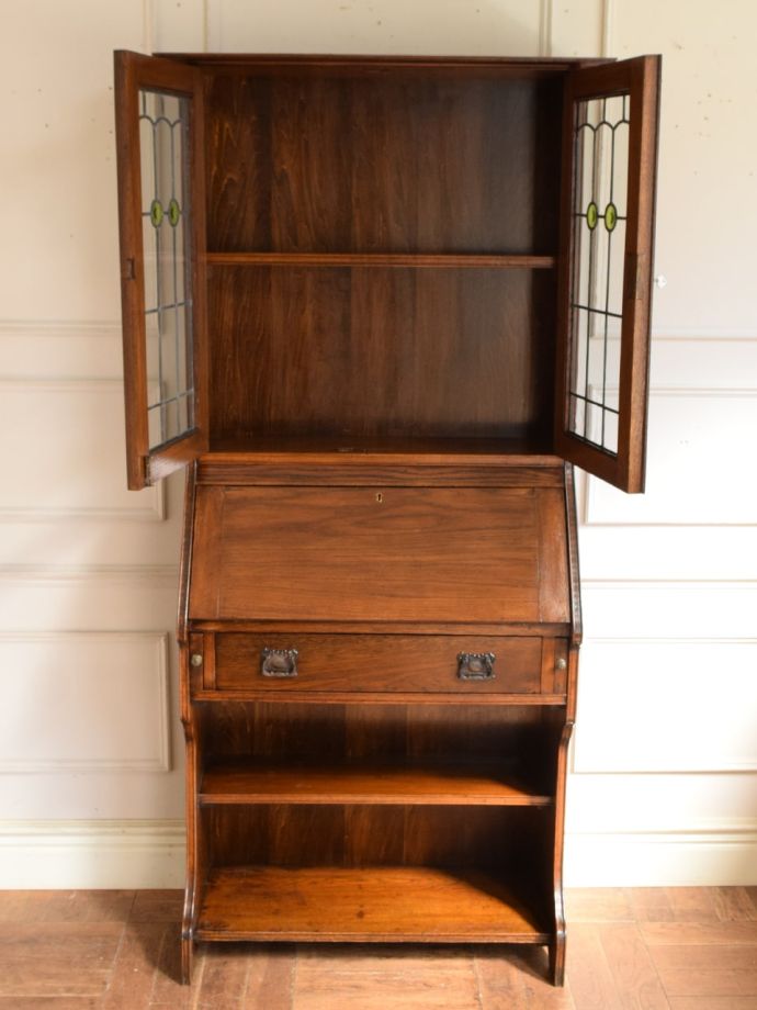 アンティークビューローの扉の中