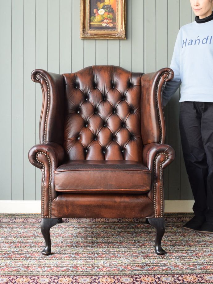 英国アンティークのパーソナルチェア