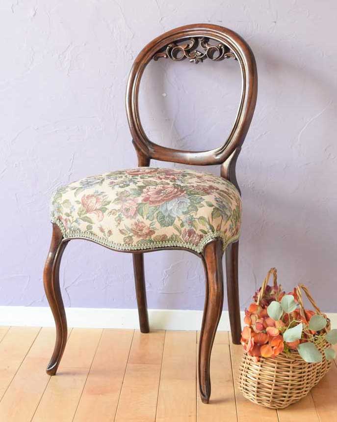 アンティークの椅子、バルーンバックチェア