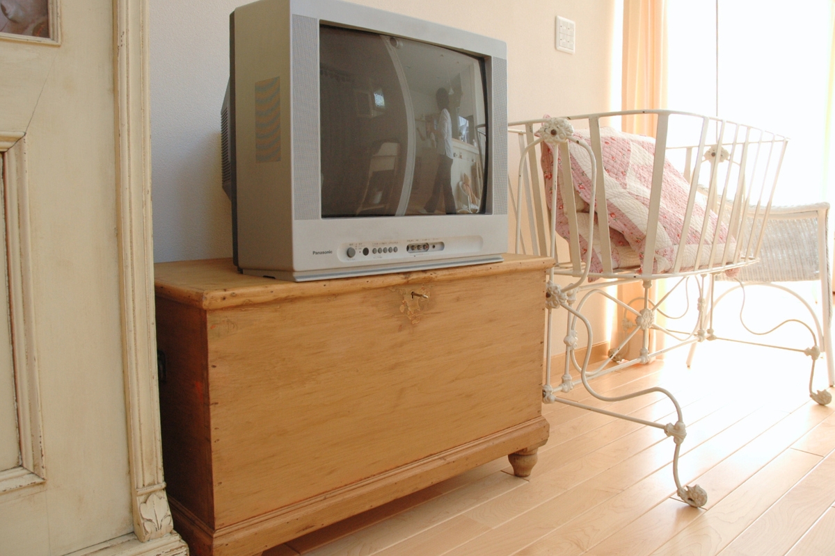テレビボードに使われたブランケットボックス