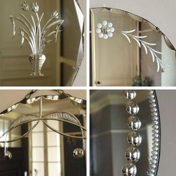 モチーフ付きミラー