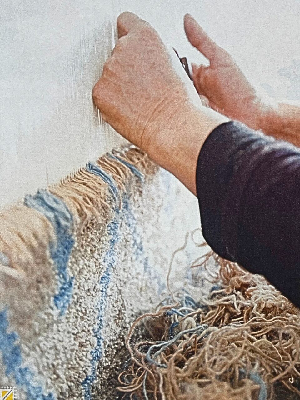 ペルシャ絨毯の手結び