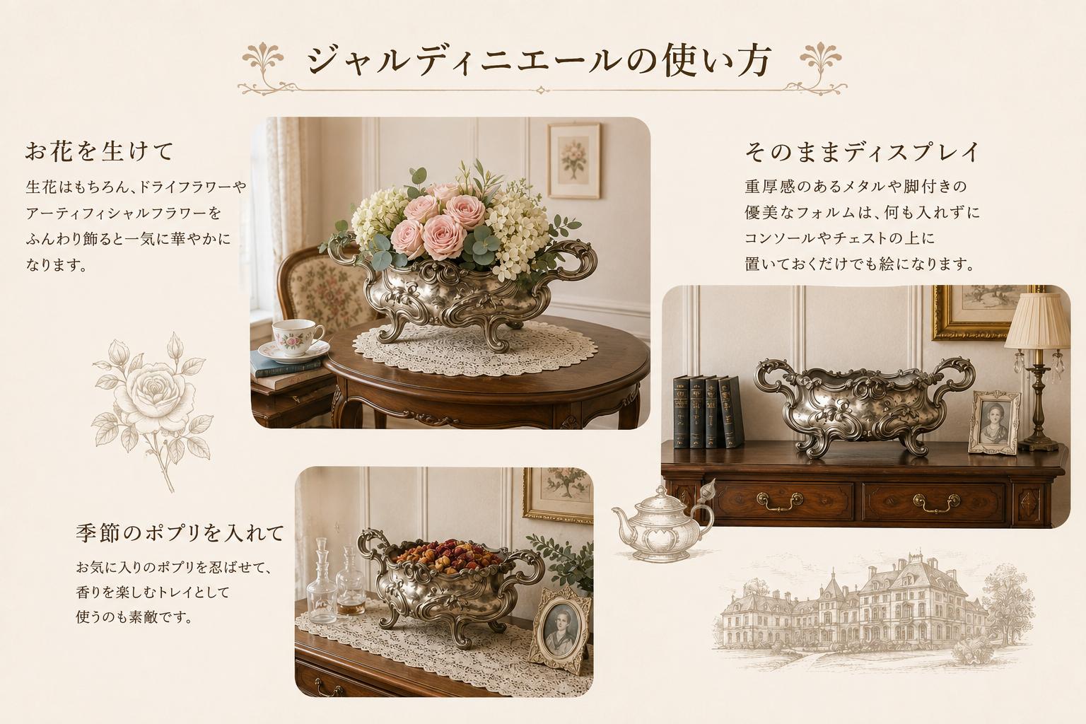 ジャルディニエールの使い方