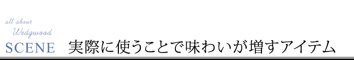 実際に使うことで味わいが増すアイテム