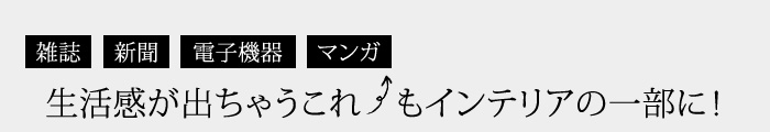 生活感が出ちゃういろいろもインテリアの一部に!