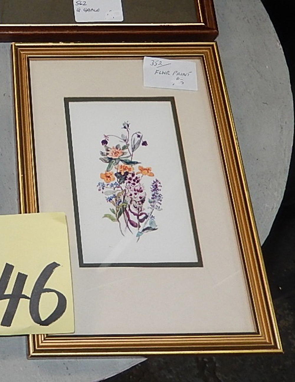 アンティーク マホガニの額絵 アンティーク マホガニの額絵