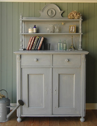 アンティークドレッサー（グレー） (na-0098)