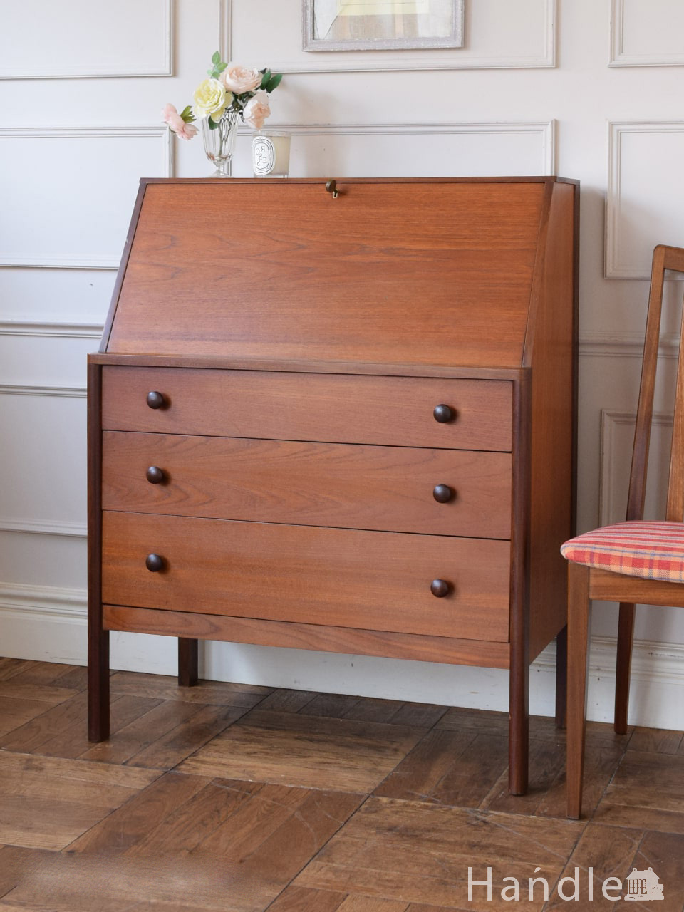 イギリスのビンテージ家具、北欧スタイルのおしゃれなビューロー (x-1413-f)