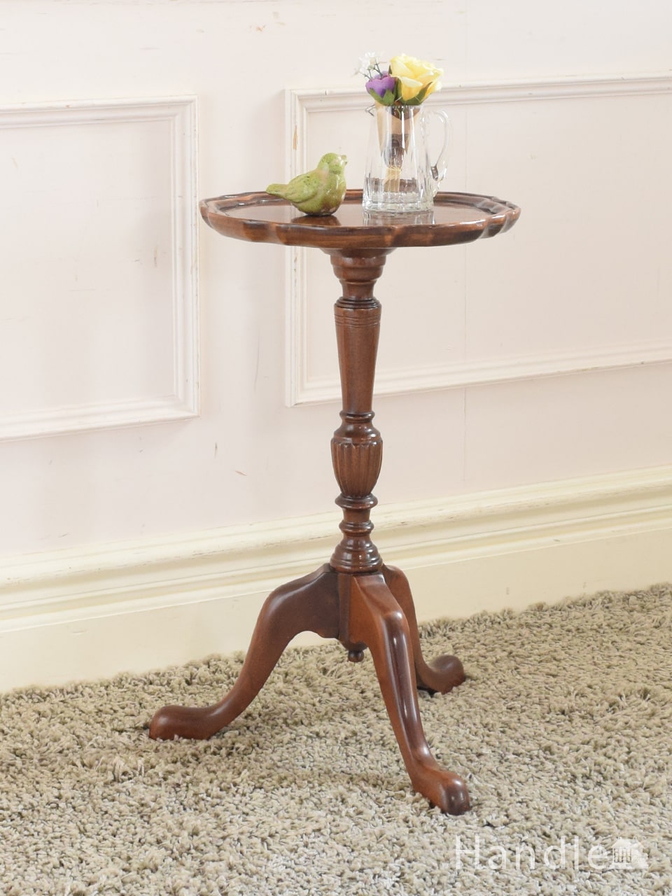 エレガントな英国のアンティーク家具、高級なマホガニー材のワインテーブル (j-2960-f)