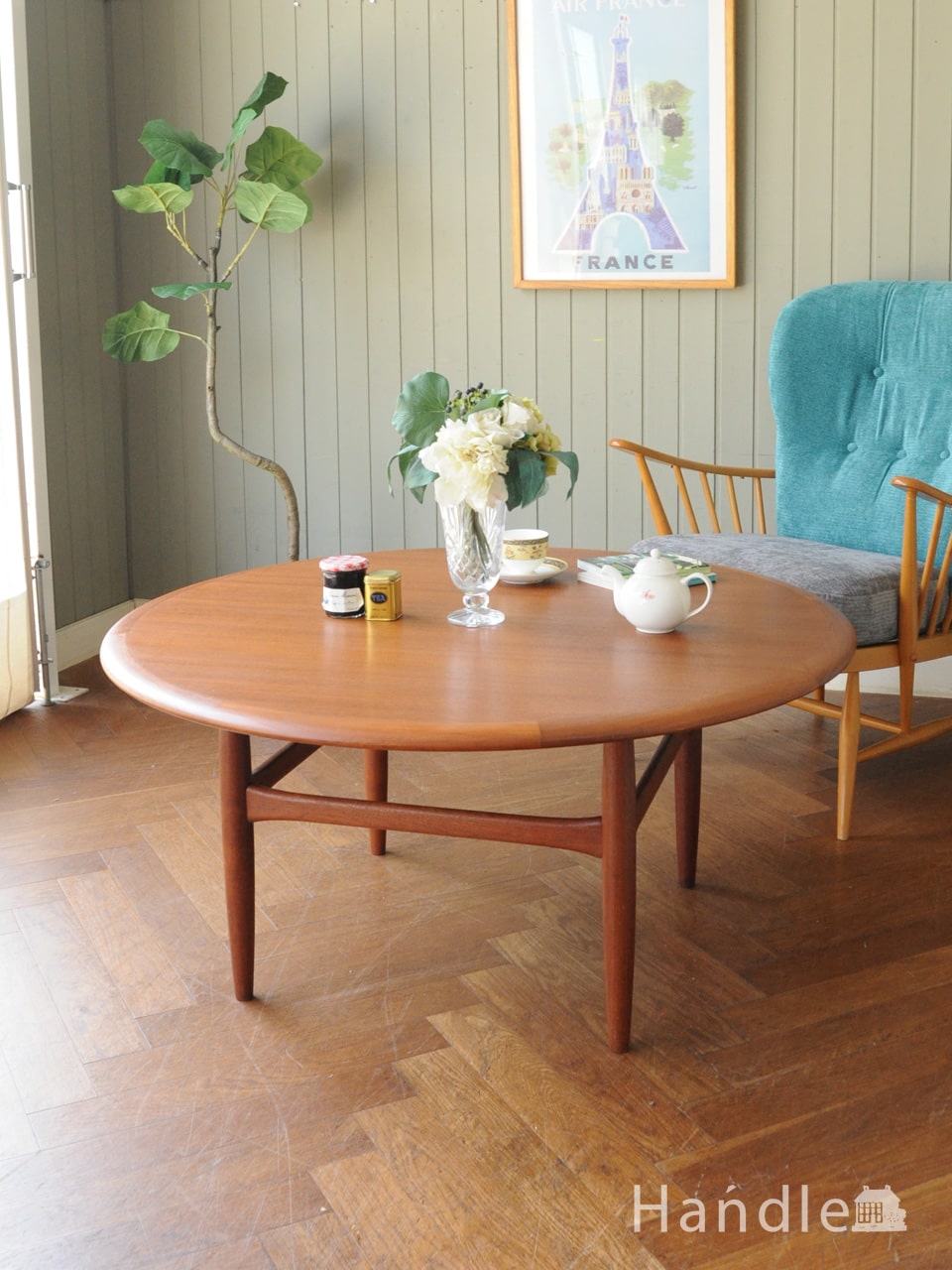 ビンテージのコーヒーテーブル、シンプルなデザインがかっこいいローテーブル(x-1012-f)｜アンティーク家具