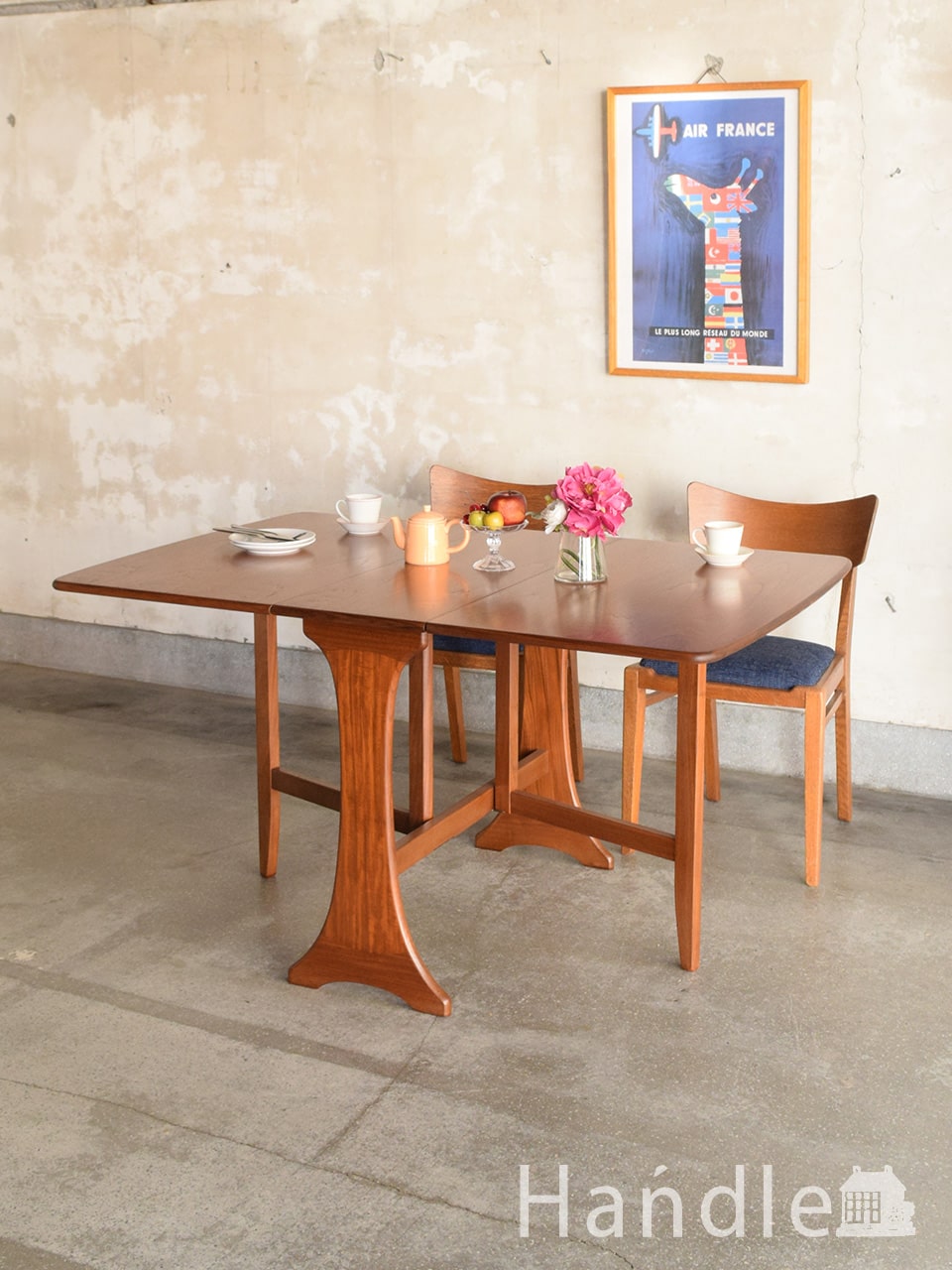G-PLANのおしゃれなビンテージテーブル、北欧スタイルの伸長式ダイニングテーブル (x-1564-f)
