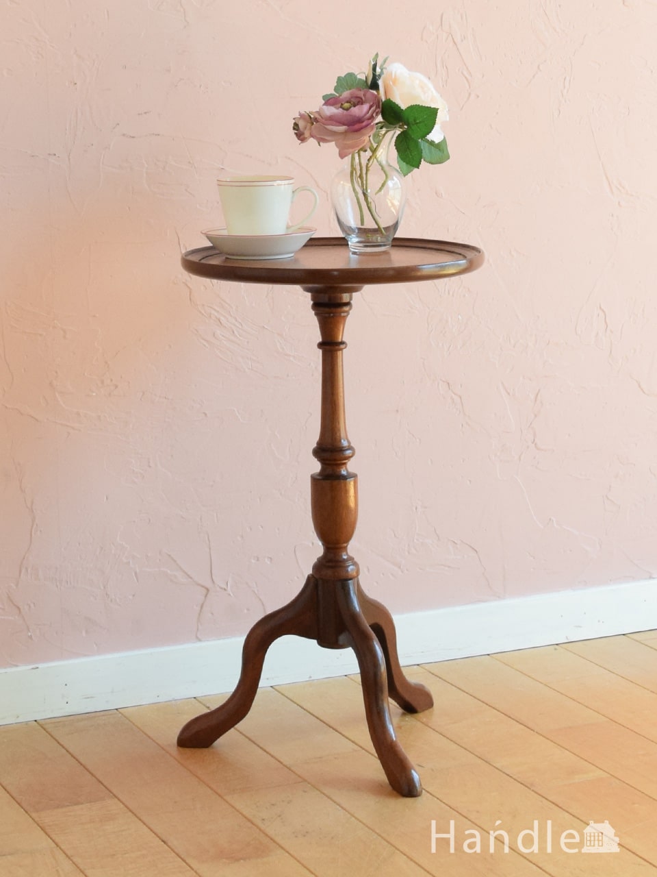 英国アンティークのワインテーブル、美しいマホガニー材のおしゃれなサイドテーブル (k-3176-f)