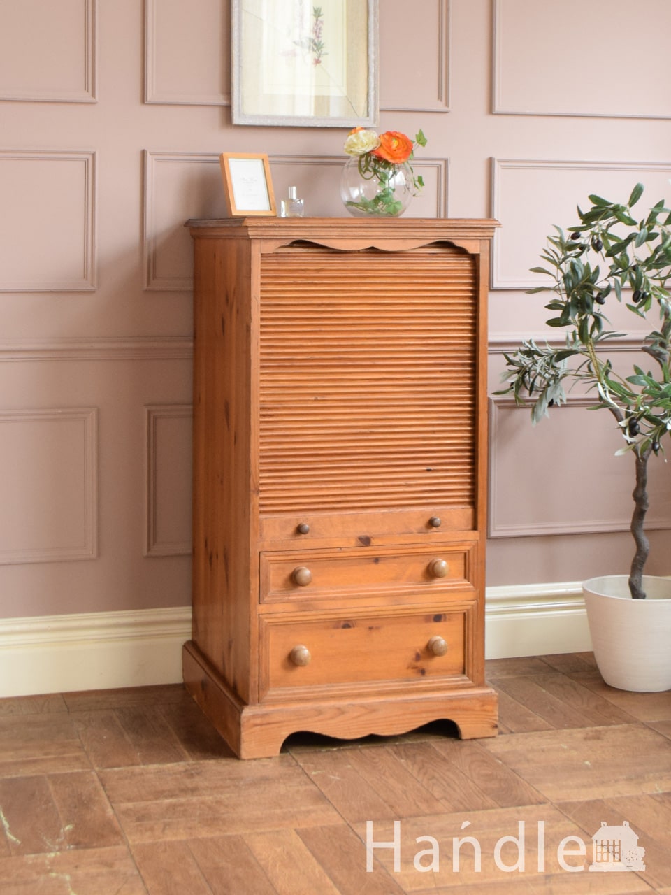 英国のアンティーク家具、木製のオシャレなバーカウンター(q-405-f 