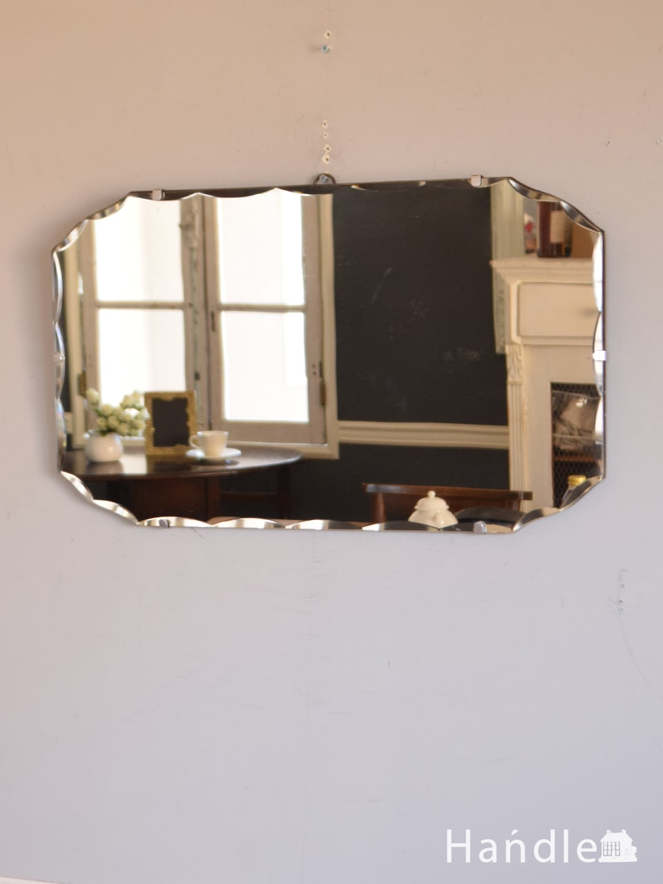 アンティークのカッティングミラー、イギリスで見つけた壁掛け鏡