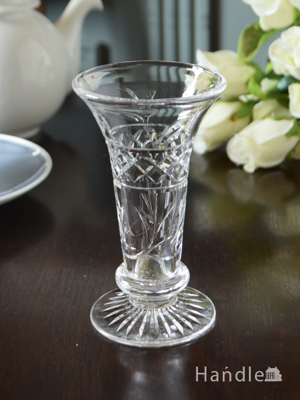 アンティークガラスの食器、花器としても使える小さなスイートグラス (pg-6628)