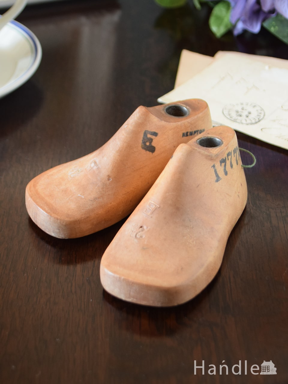 アンティークのおしゃれな雑貨、 イギリスで見つけた可愛い子ども靴の木型 (m-4502-z)