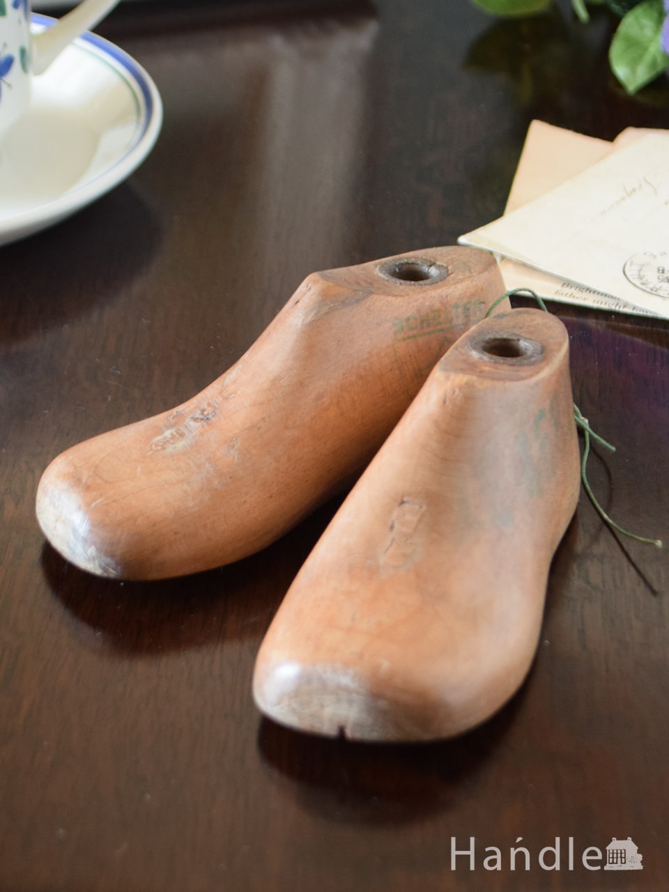 古い木型シューモールド 木型靴型  ヴィンテージ アンティーク オブジェ